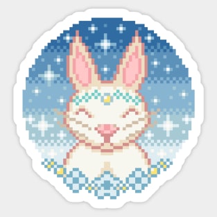 Kawaii bunny pixel art Sticker